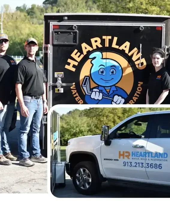 Heartland restoration team and service truck