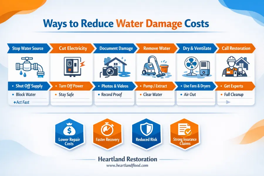 Ways to reduce water damage costs