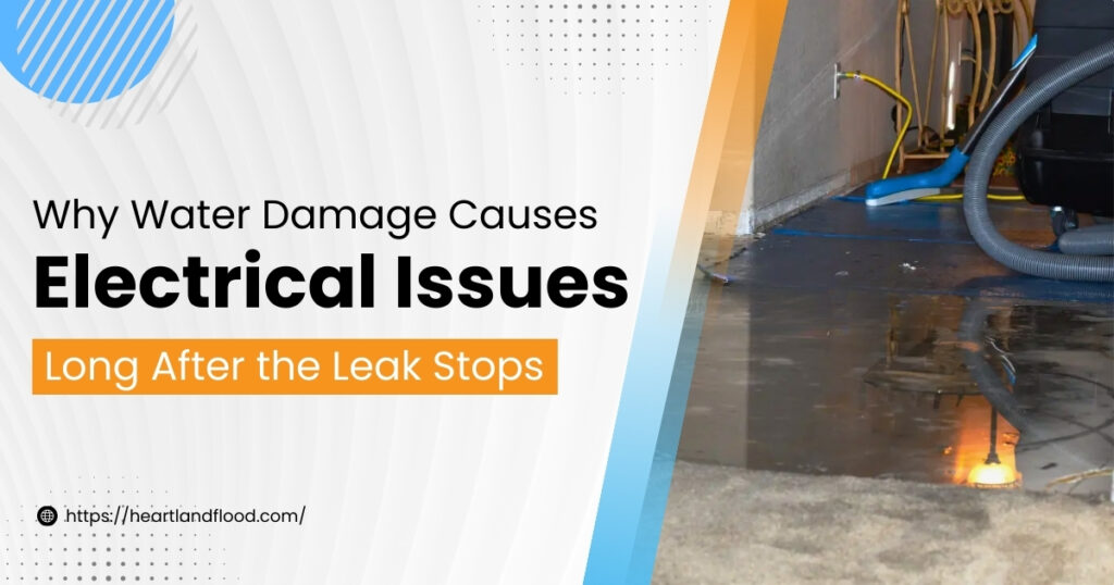 Why water damage causes electrical issues long after the leak stops