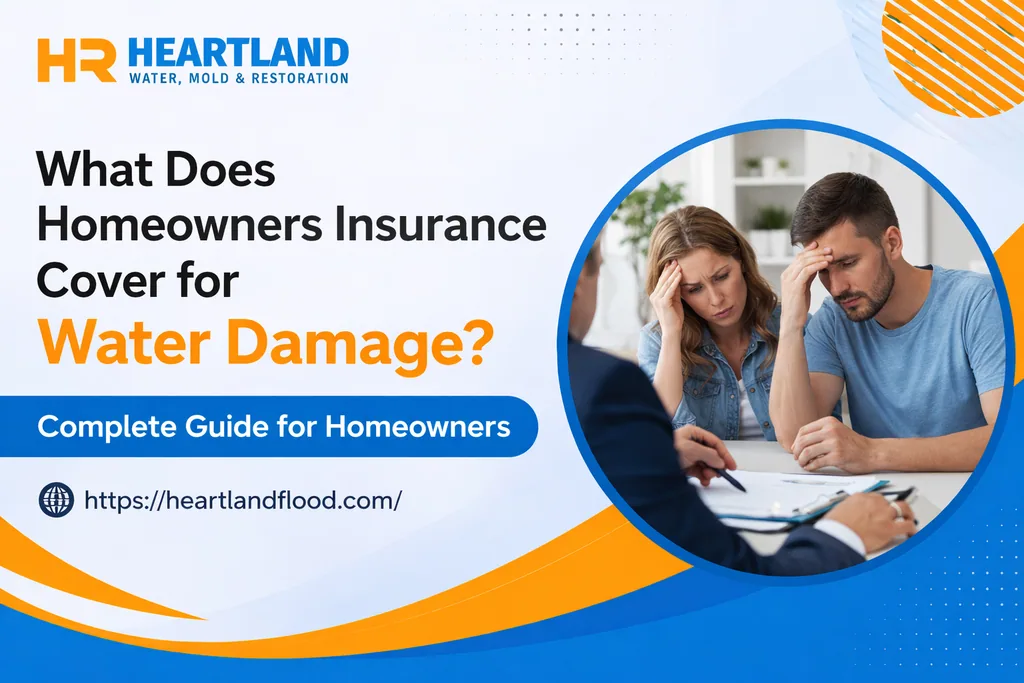 Kansas City homeowner reviewing water damage insurance policy documentation