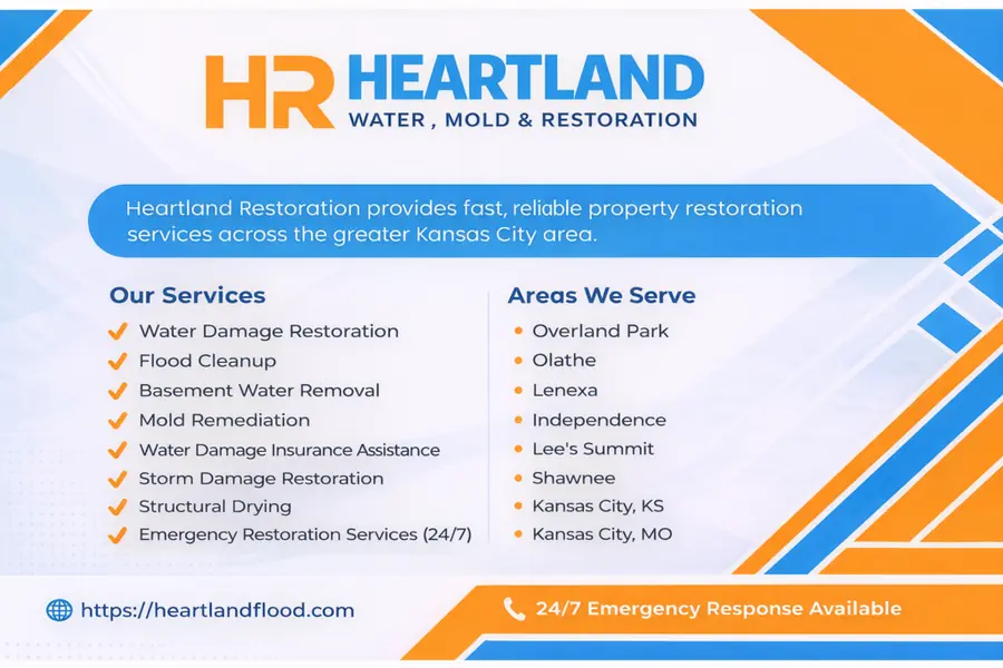 Heartland Restoration services and service areas